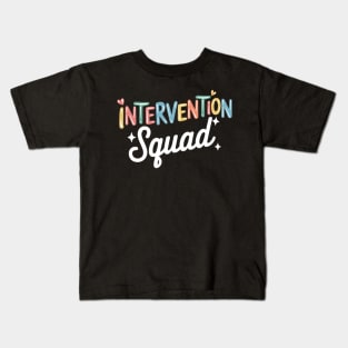 Intervention Teacher School Intervention Specialist Kids T-Shirt